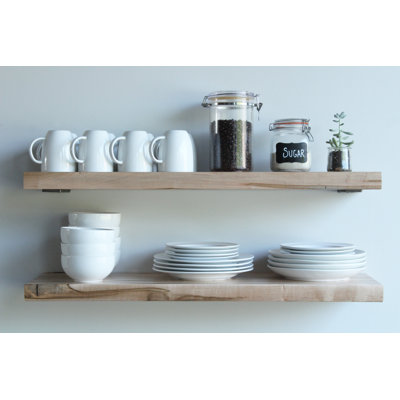 2 Piece Maple Bracket Shelf