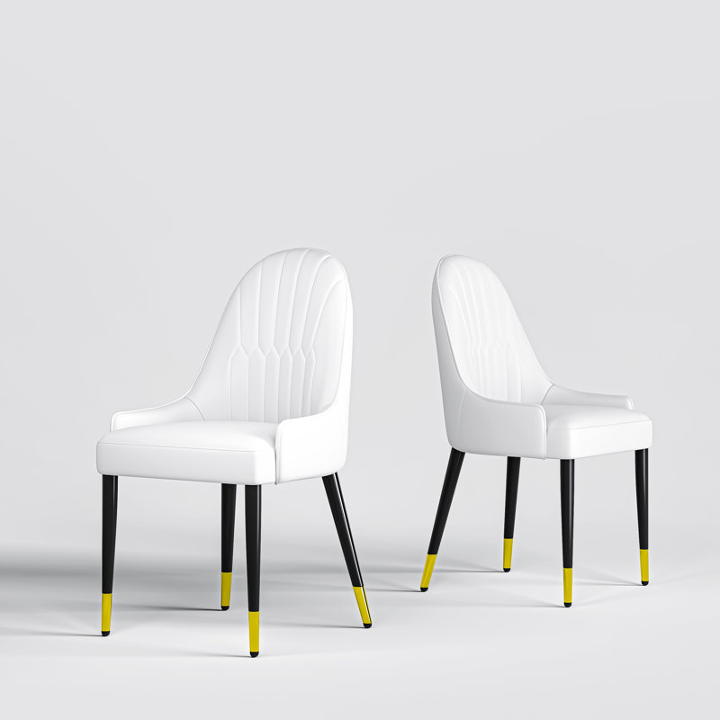 Chaise parsons rembourrée Canalou, Blanc