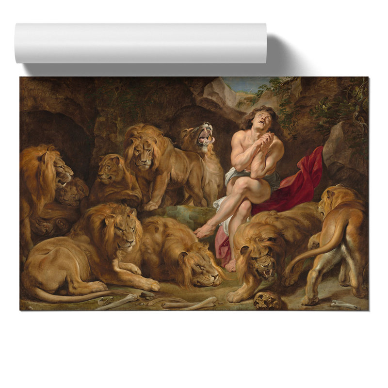 Daniel in the Lions' Den by Peter Paul Rubens - Frameless Print, 30cm H x 42cm W x 0.1cm D
