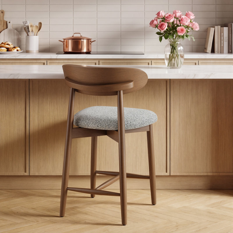 Tabouret de comptoir moderne 24,8 po H, Gris clair