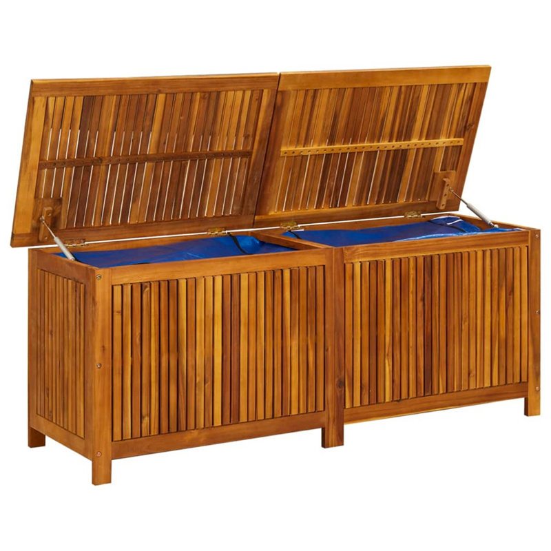 Union Rustic Emillie 150cm W 200L Water Resistant Acacia Solid Wood Deck Box in Brown