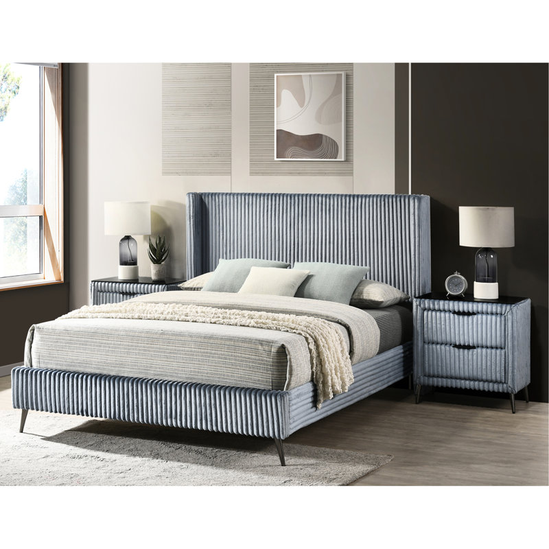 Piece Bedroom Set, 3 Pcs: Bed, 2 Nightstands