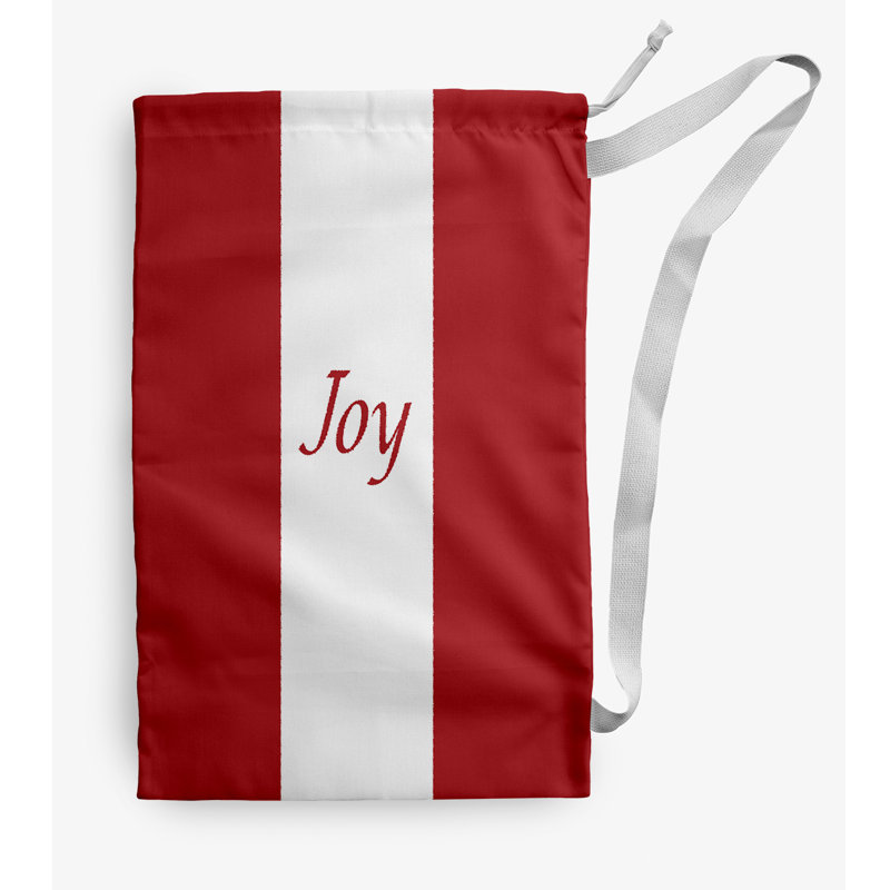 Sac à lessive Joy on a Stripe, Petit (H 29 po x l 18 po), Orange