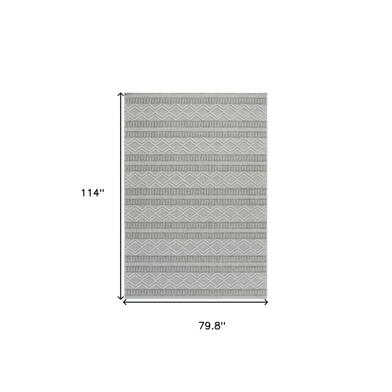 Tapis rayé beige et gris intérieur délavé