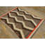Tapis gris antique à tissage plat Native American Navajo