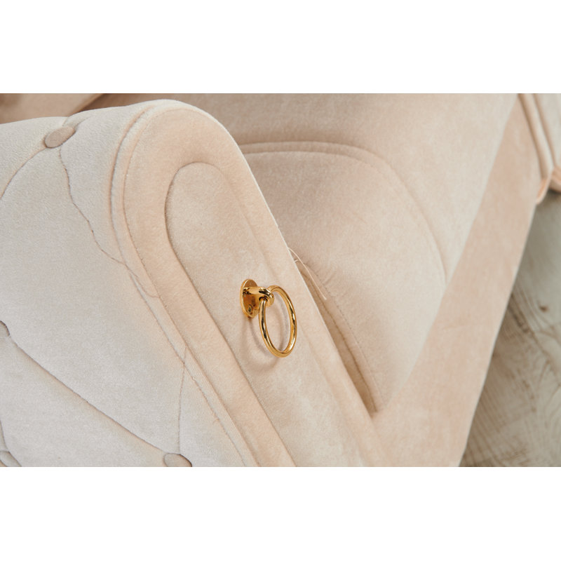 Fauteuil-lit convertible 35 po avec rangement Ferrero, Microfibre brun clair