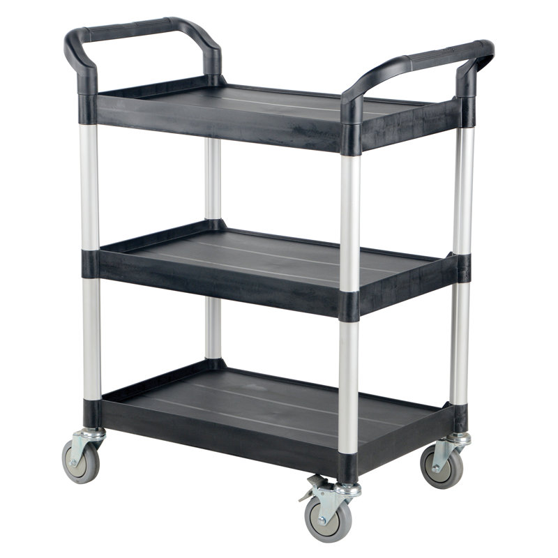 Vestil 3-Shelf Gray Metal Commercial Service Cart