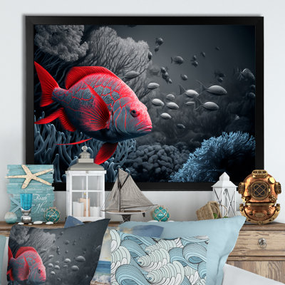 " Tropical Fish In Blue And Red IV "
