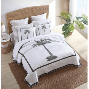 Tommy Bahama Palm Island Cotton Grey Quilt