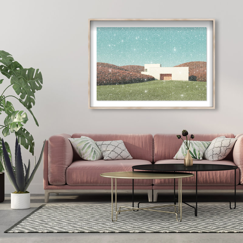 Surreal Architecture Print by Oliver Gal, 55.5"H x 37.5"W, Natural Oak Shadowbox