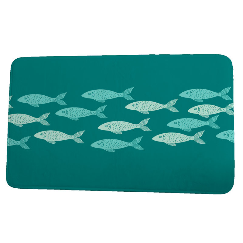 Dooley Non-Slip Bath Mat, Green, 34" W x 21" L