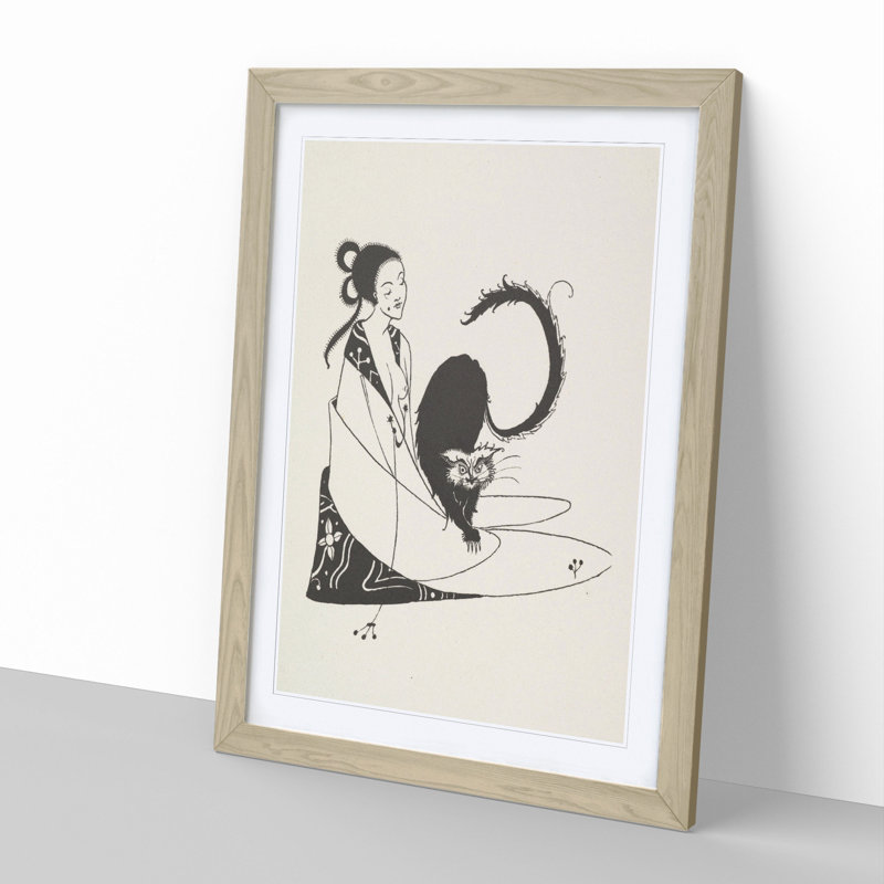 Grotesques by Aubrey Beardsley - Framed Print, Oak Framed, 48cm H x 36cm W x 2cm D