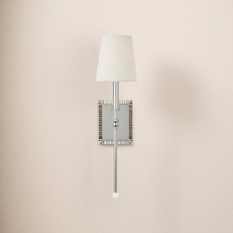 Tavernier Armed Sconce, Polished Nickel