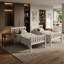 Lit superposé simple au-dessus de simple en bois massif avec table de chevet 3 pièces Aon Ames-1403198481-1403135154