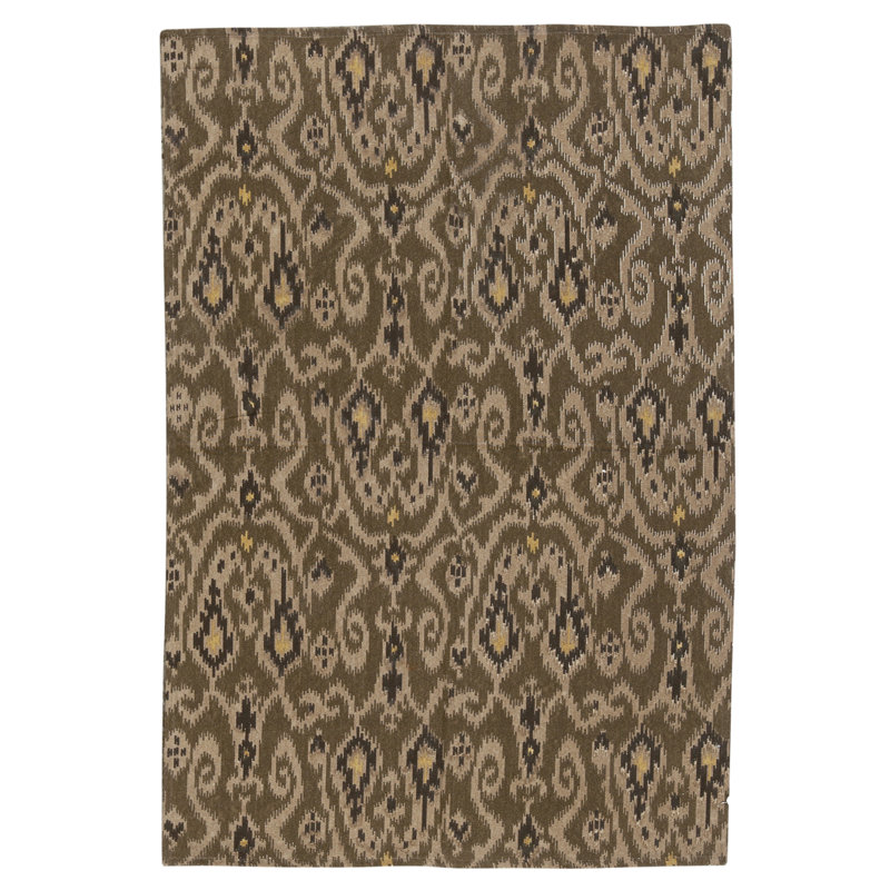 Tapis rectangulaire en laine à tissage plat