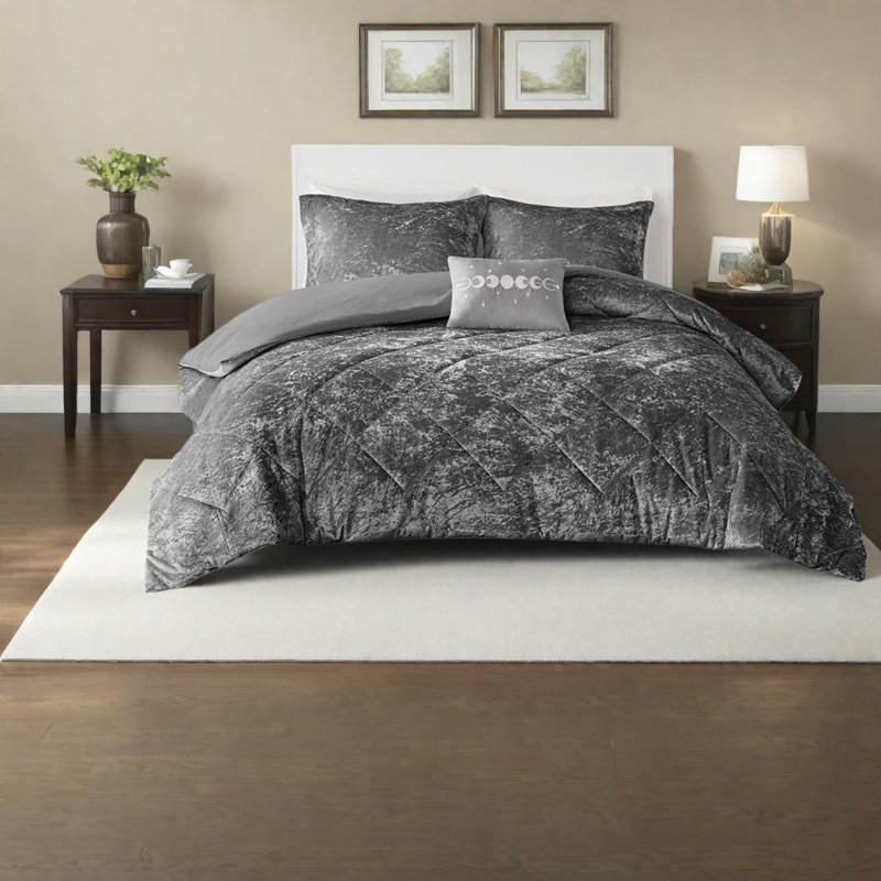 Luxury Bedding Sets Full Queen Polyester Velvet, Modern Home Style