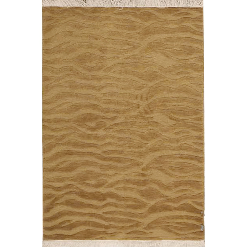 Tapis beige et brun noué à la main de haute qualité