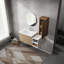 Meuble-lavabo mural avec lavabo et armoire latérale, armoire combinée-128454340