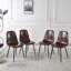 Chaise en PVC 4 pièces brun-1224126665