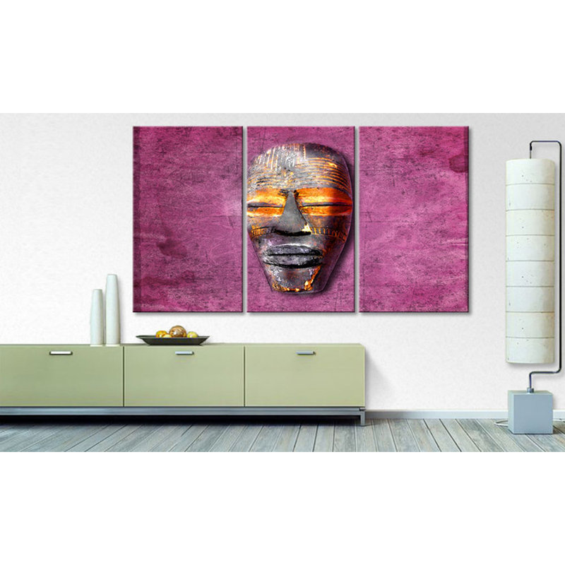 Closed Eyes - Wrapped Canvas Print, 100 cm H x 180 cm W, 3 Piece Canvas Set