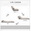 Canapé convertible HOMcom, canapé-lit pliant, chaise longue d'invité avec 2 coussins, dossier réglable et appui-tête