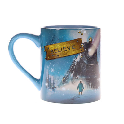 Grande tasse en céramique «Believe» The Polar Express | Peut contenir 14 onces