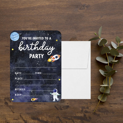 Paper Birthday Invitations
