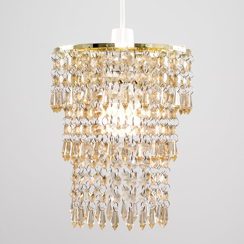 23cm H Plastic Novelty Pendant Shade ( Screw On ), Gold