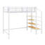 Lit mezzanine simple en métal avec échelle de rangement Designs-1656357601