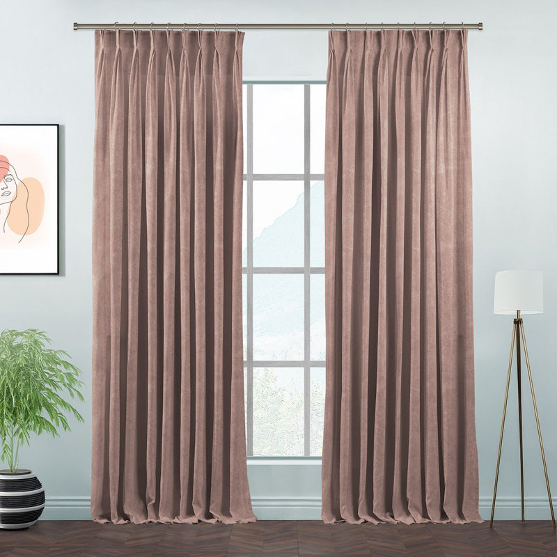 Room Darkening Single Curtain Panel, Salt, 65 W x 425 D cm