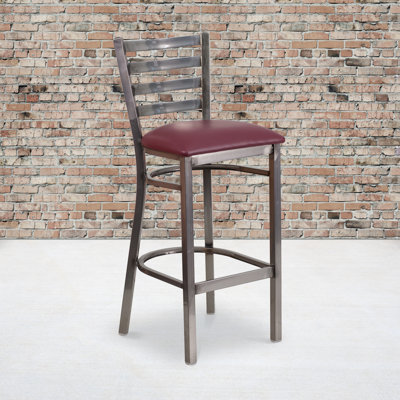 Brixton Hercules Series Ladder Back Metal Restaurant Barstools