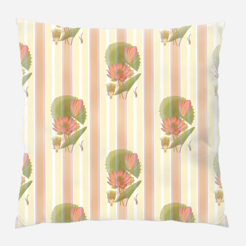 Coussin de fleurs lotus, Intérieur