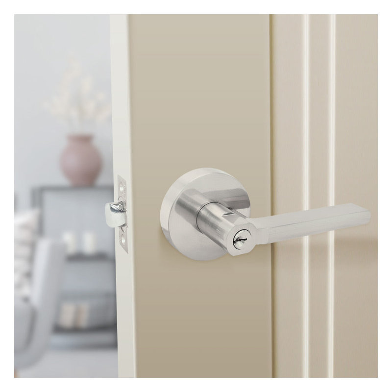 Satin Nickel Keyed (Entry) Door Lever
