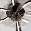 24.8" 6-Speed Dimmable LED Reversible Flush Mount Ceiling Fan With Remote And App