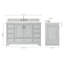 Meuble-lavabo simple avec plateau Abshire 55-93359330