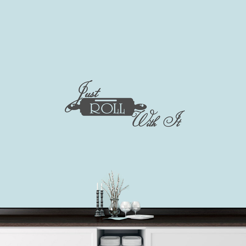 Adhésif décoratif Just Roll With It, Gris foncé