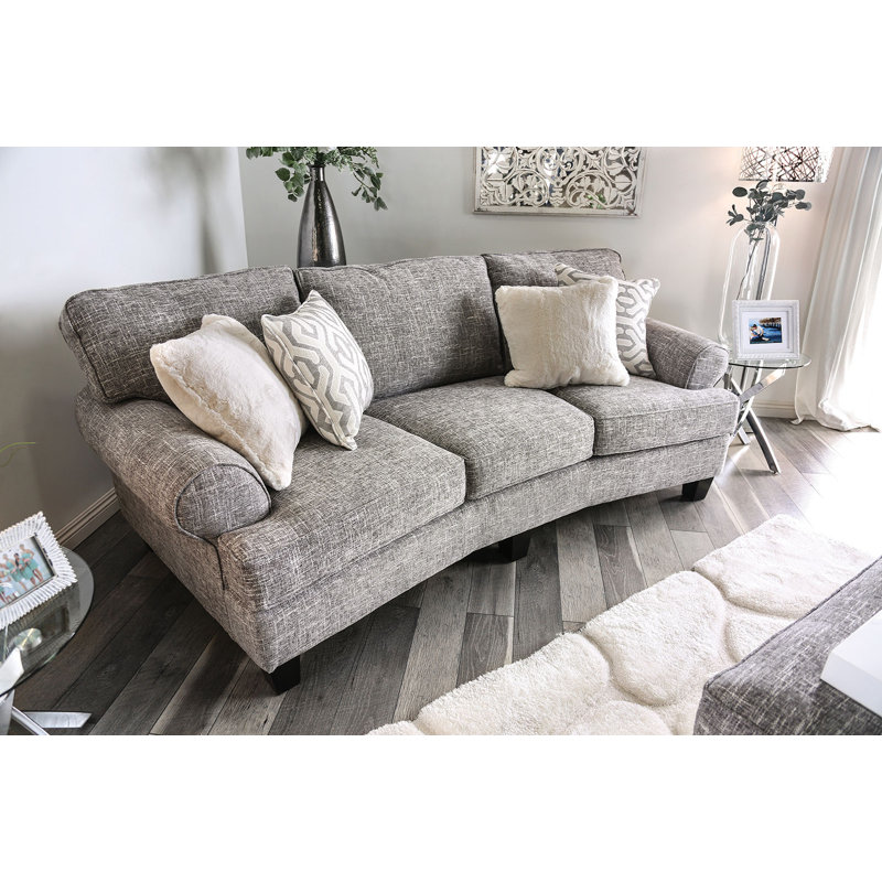 Anddy Upholstered 102'' Sofa, Gray Fabric