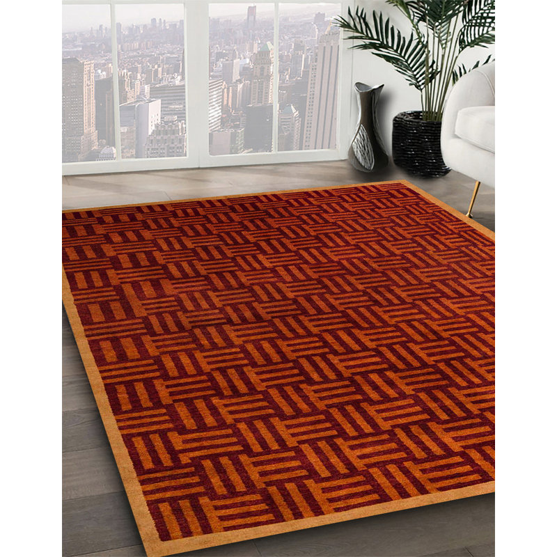 Abstract Indoor Rug, Square 5'