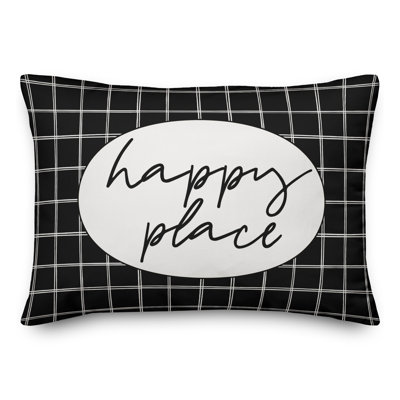  Housse de coussin rectangulaire et insert Happy Place