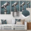 Blanc, bleu, cosmique, télescope, observatoire - Art mural-1326465473-1326465479