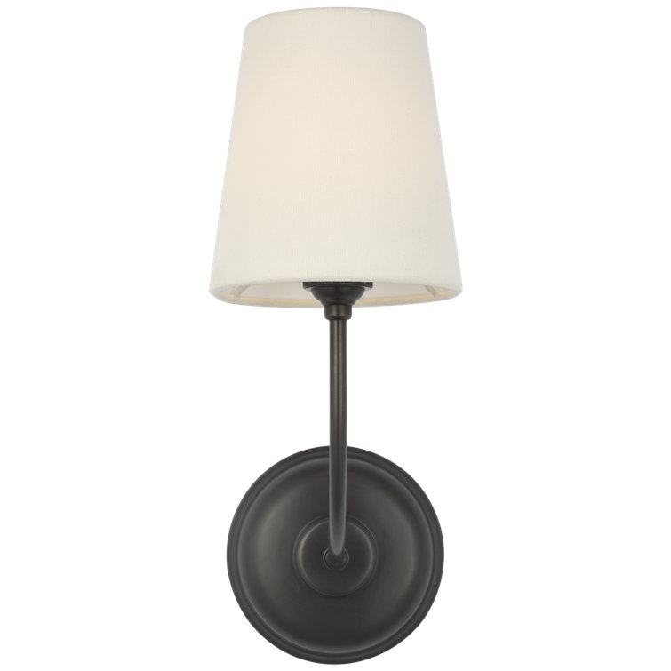 Thomas O'Brien Vendome 16" Cordless Single Sconce with Linen Shade
