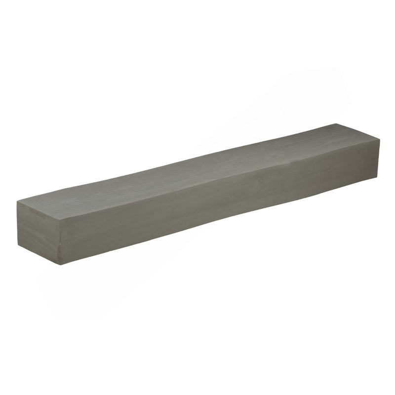 60'' Fireplace Mantel Fir Wood Wall-Mounted & Floating Shelf For Home Decor With Flat Surface, Gray, 6" H x 60" W x 9" D