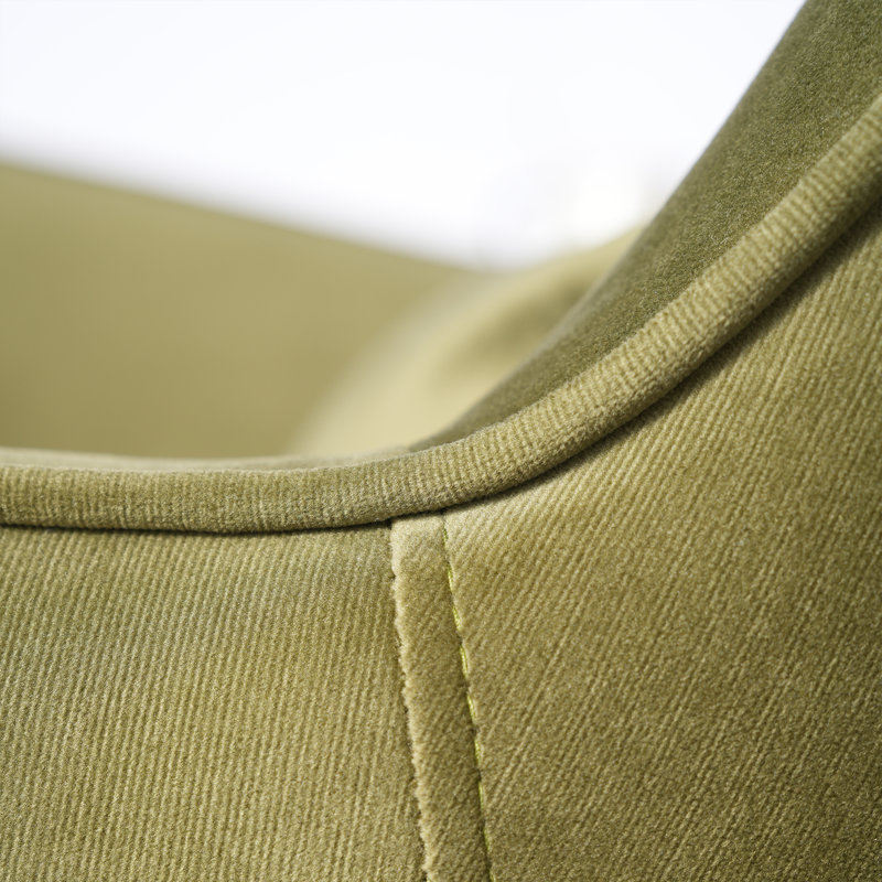 Fauteuil Elderon, Velours vert olive