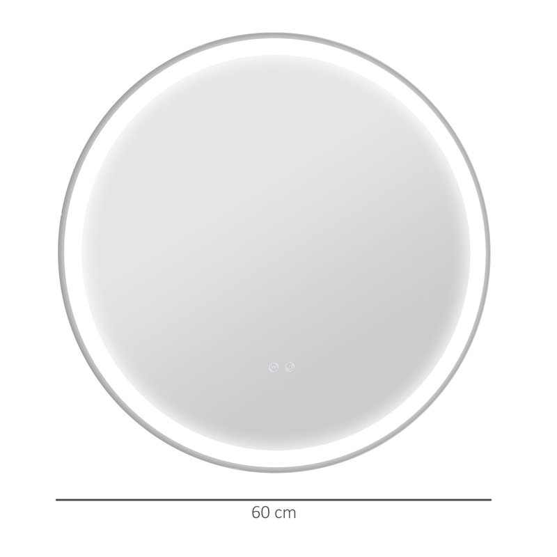Metal Round Wall Mirror, 152.4 cm H x 152.4 cm W
