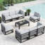9 - Piece Outdoor Modular Sectional Set with Coffee Table-106488564