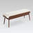 classic and minimalist Fabric Upholstered Entryway Bench with Wood Frame & End of Bed Bench for Bedroom Living Room-33482697-32883393