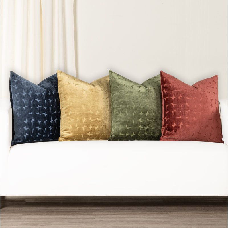 Gumdrop Accent Pillow Red, Yellow, Square 22", Polyester