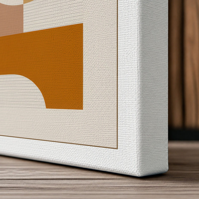 Interlocking Forms Geometric - Wrapped Canvas, 24x16 - 61.0 x 40.6 cm, White Border