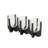 Cole And Grey Wood Hurricane 3 Slot Decorative Candle Holder