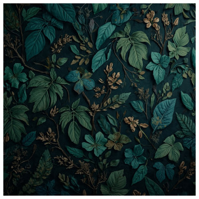 Green Leafy Botanical Quilted Bedspread All Sizes